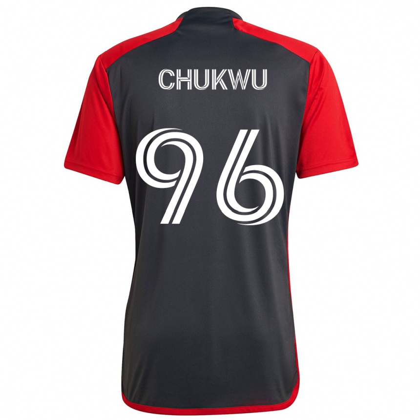 Kids Football Richard Chukwu #96 Grayn Red Home Jersey 2024/25 T-Shirt Uk