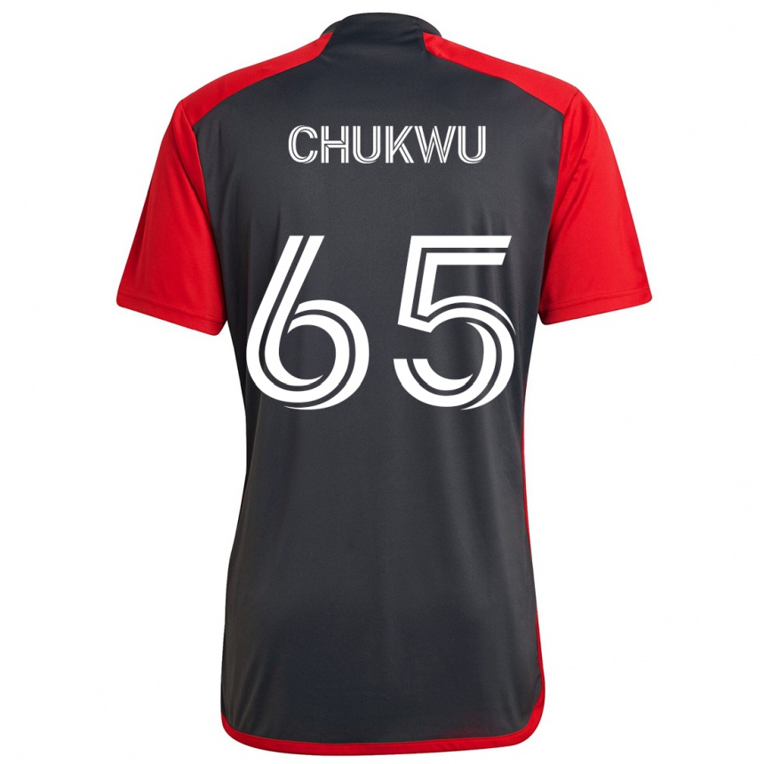 Kids Football Joses Chukwu #65 Grayn Red Home Jersey 2024/25 T-Shirt Uk