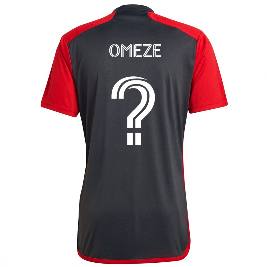 Kids Football Chimere Omeze #0 Grayn Red Home Jersey 2024/25 T-Shirt Uk