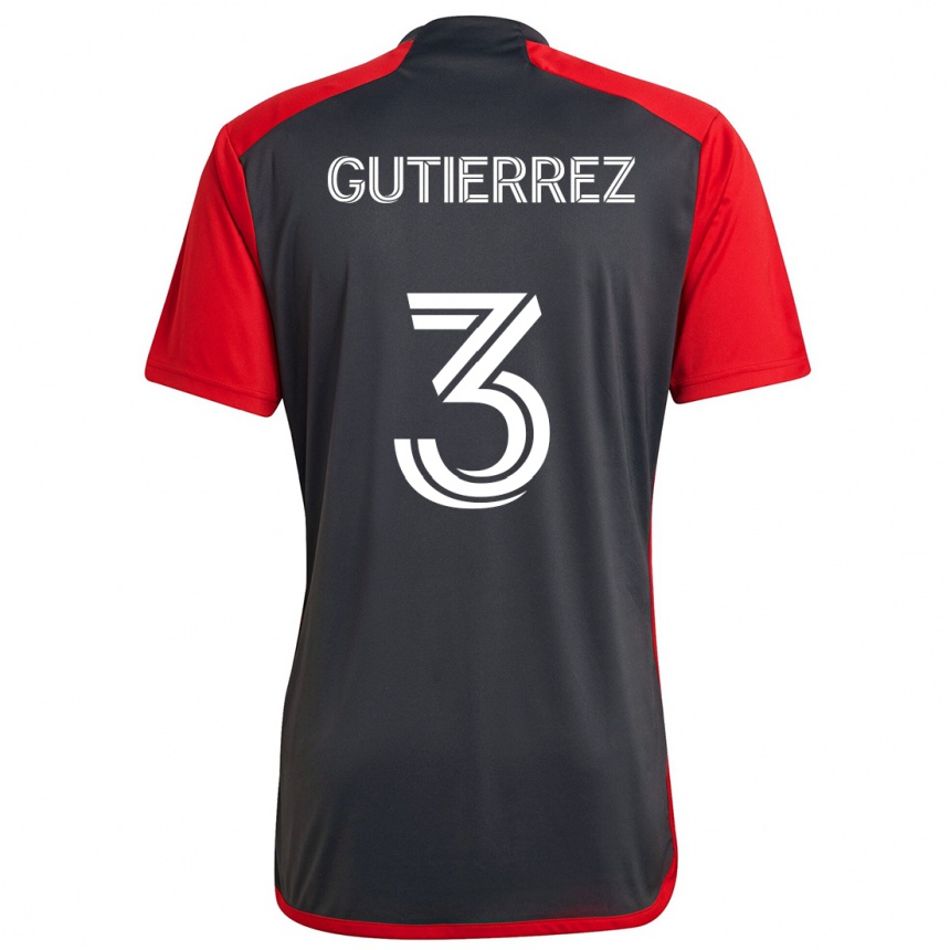 Kids Football Cristián Gutiérrez #3 Grayn Red Home Jersey 2024/25 T-Shirt Uk