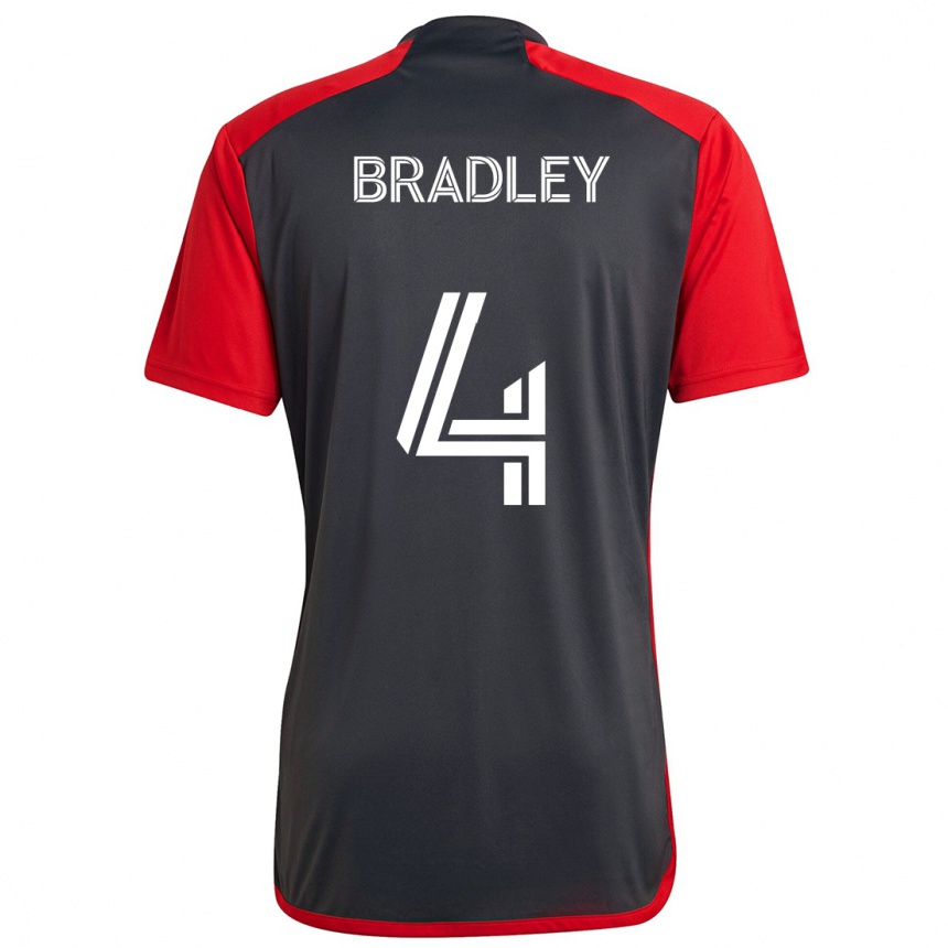 Kids Football Michael Bradley #4 Grayn Red Home Jersey 2024/25 T-Shirt Uk