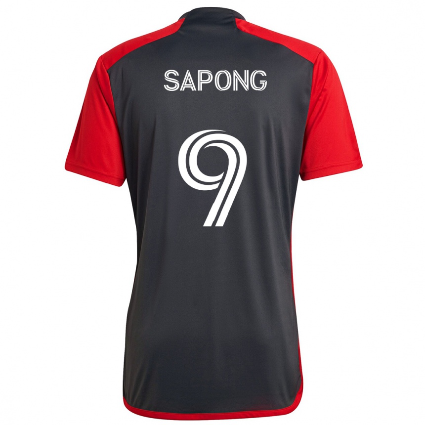 Kids Football C.j. Sapong #9 Grayn Red Home Jersey 2024/25 T-Shirt Uk