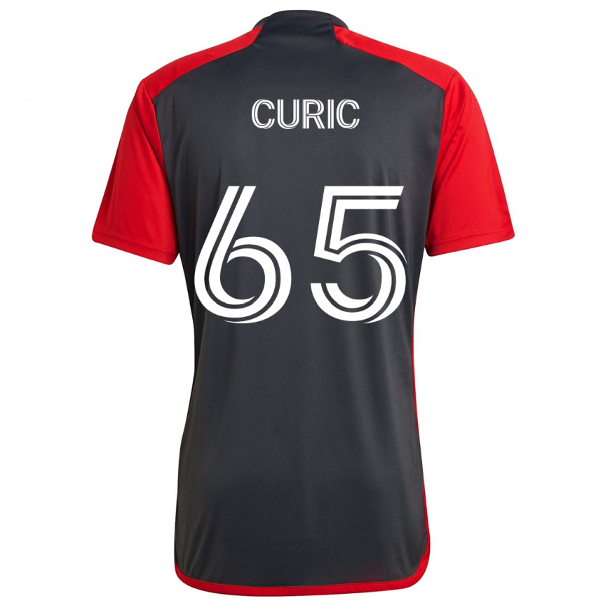 Kids Football Antony Curic #65 Grayn Red Home Jersey 2024/25 T-Shirt Uk