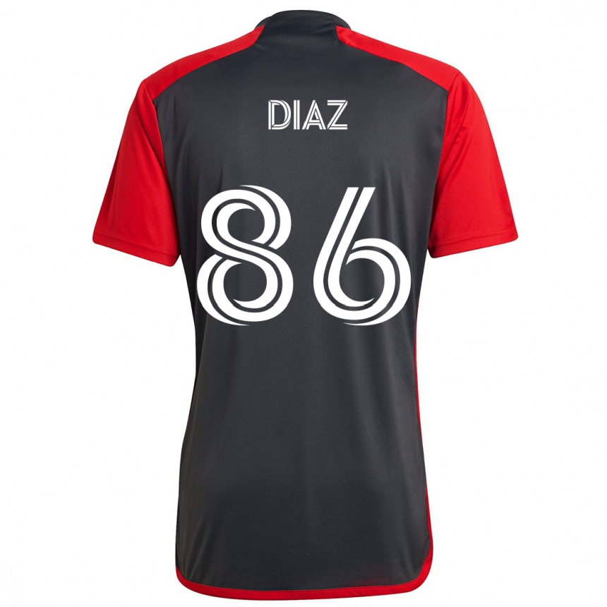 Kids Football Alec Díaz #86 Grayn Red Home Jersey 2024/25 T-Shirt Uk