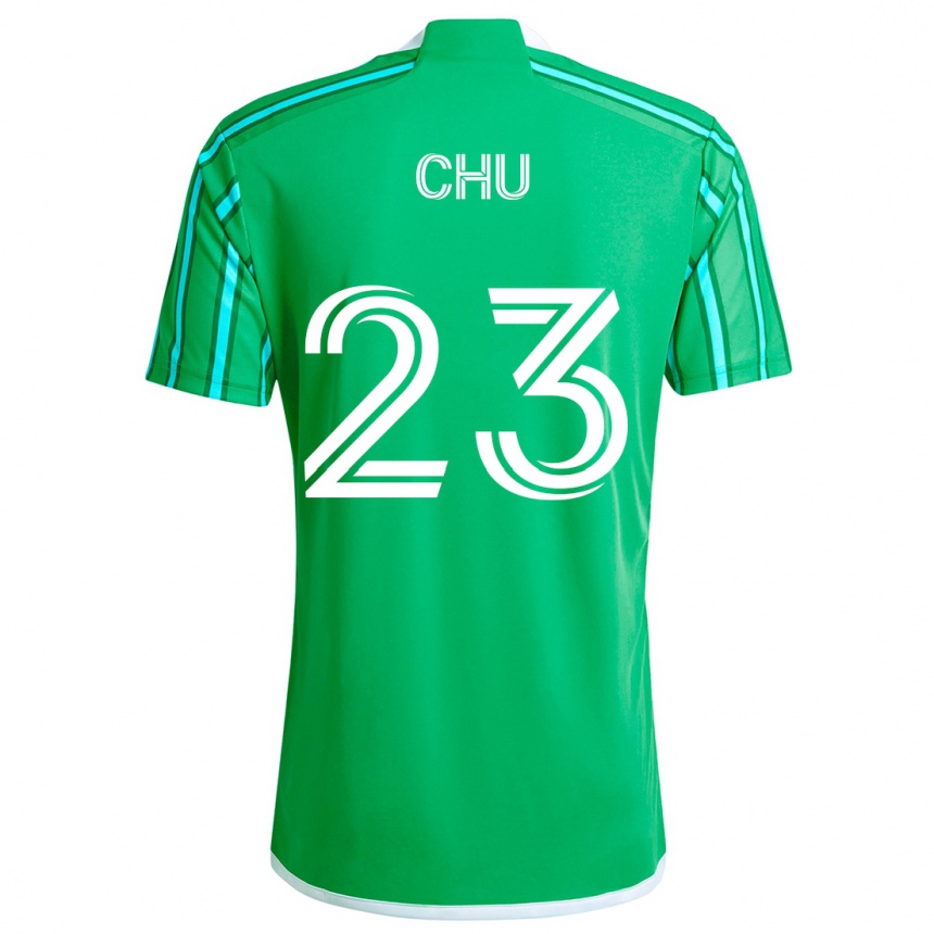 Kids Football Léo Chú #23 Green White Home Jersey 2024/25 T-Shirt Uk