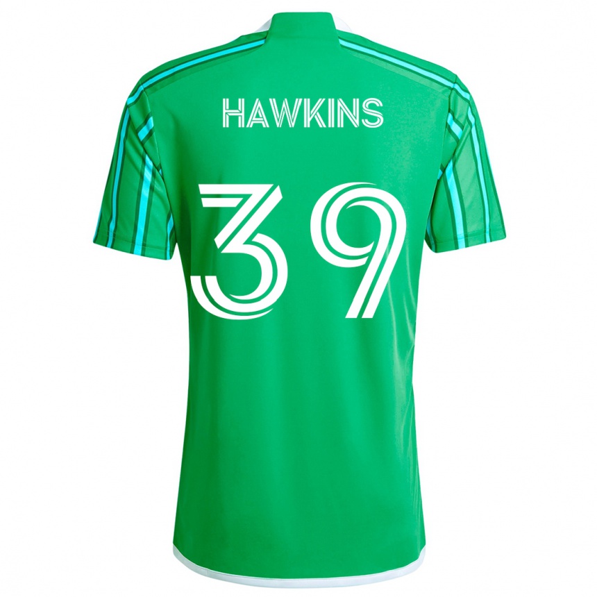 Kids Football Stuart Hawkins #39 Green White Home Jersey 2024/25 T-Shirt Uk