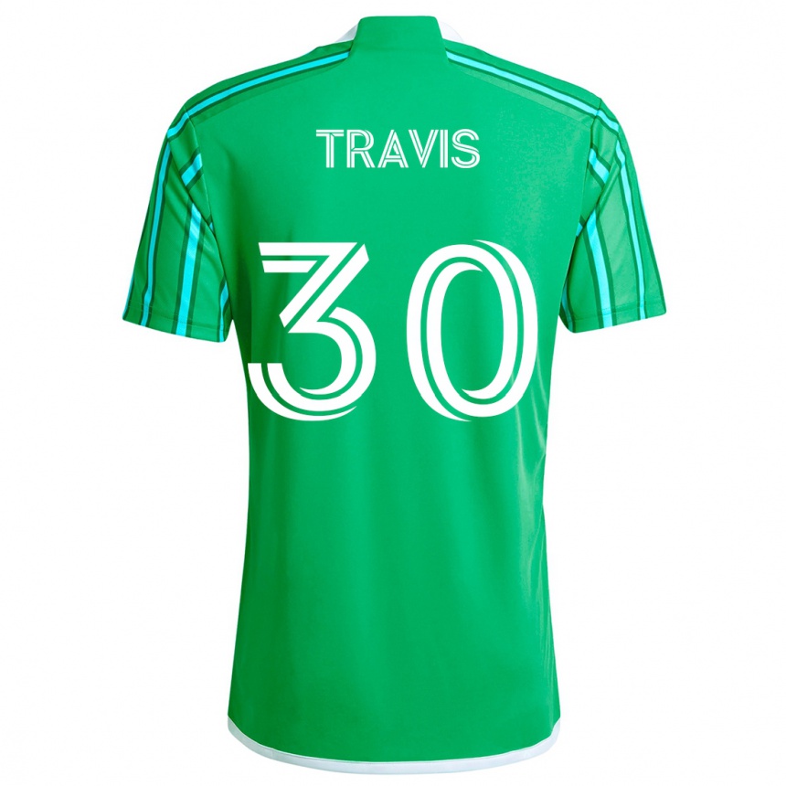 Kids Football Riley Travis #30 Green White Home Jersey 2024/25 T-Shirt Uk