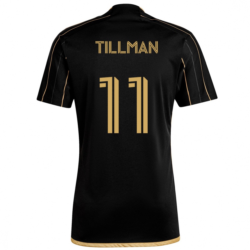 Kids Football Timothy Tillman #11 Black Gold Home Jersey 2024/25 T-Shirt Uk