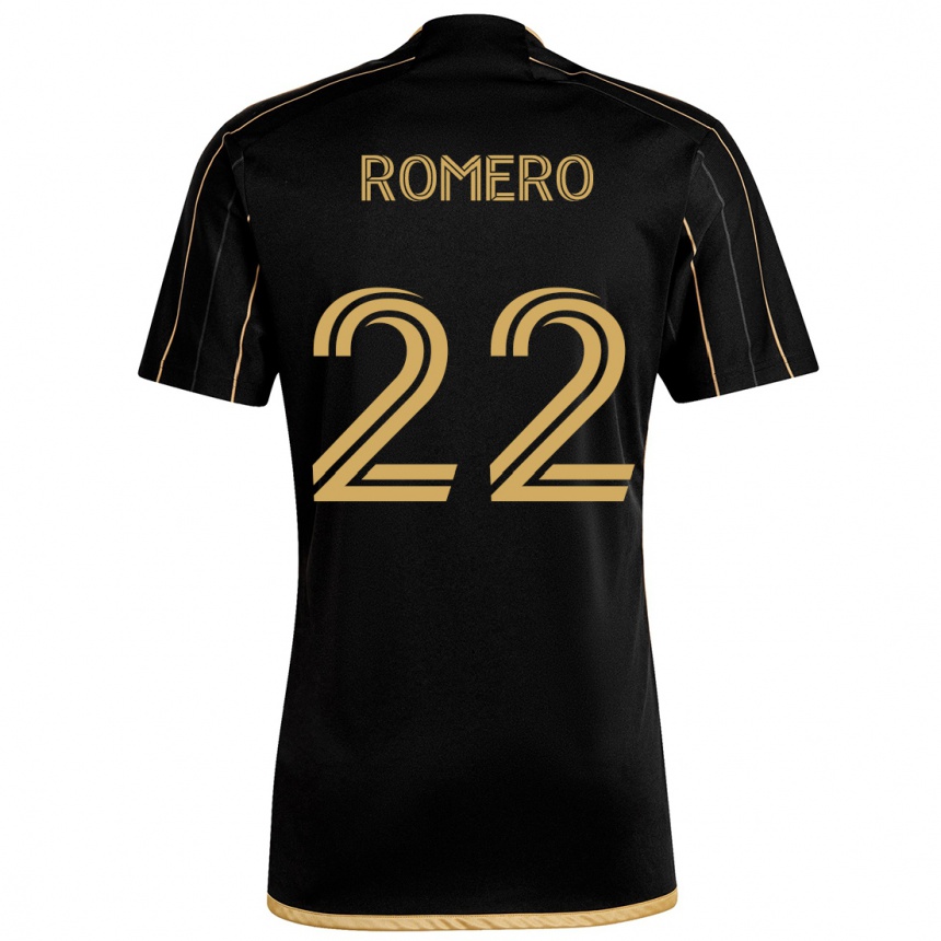 Kids Football Abraham Romero #22 Black Gold Home Jersey 2024/25 T-Shirt Uk