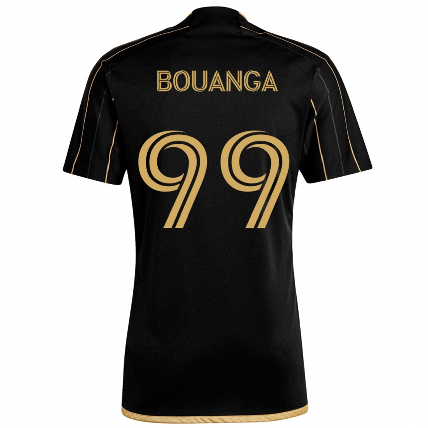 Kids Football Denis Bouanga #99 Black Gold Home Jersey 2024/25 T-Shirt Uk