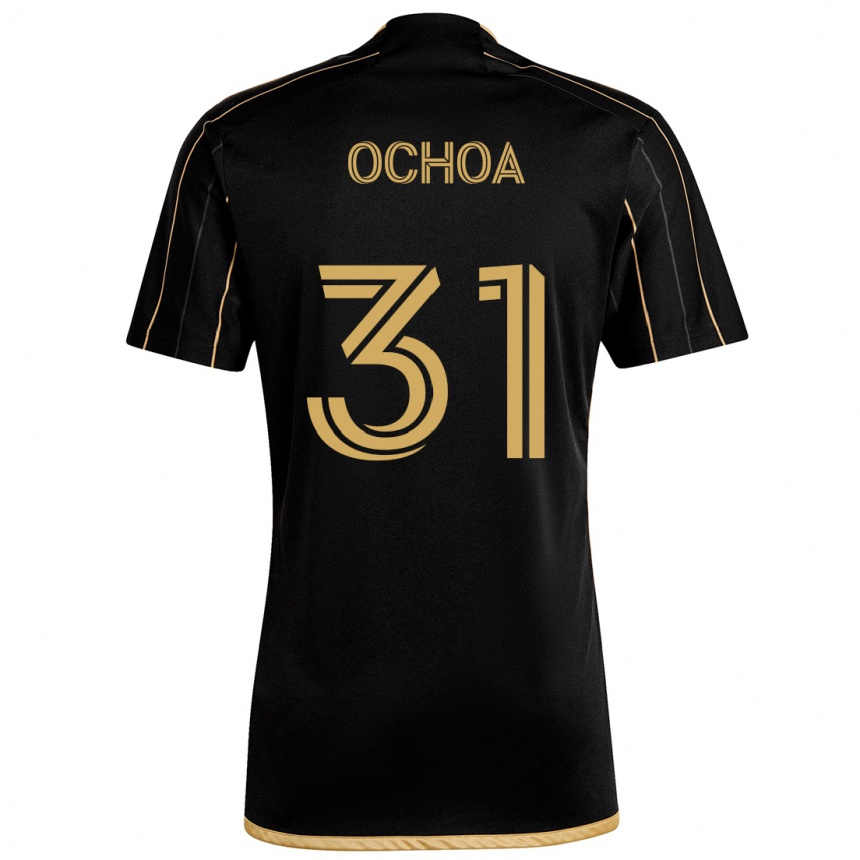 Kids Football David Ochoa #31 Black Gold Home Jersey 2024/25 T-Shirt Uk