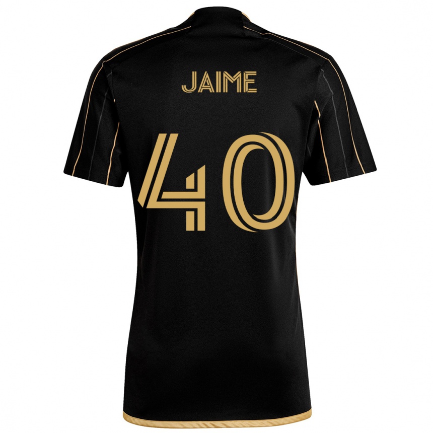 Kids Football Christopher Jaime #40 Black Gold Home Jersey 2024/25 T-Shirt Uk