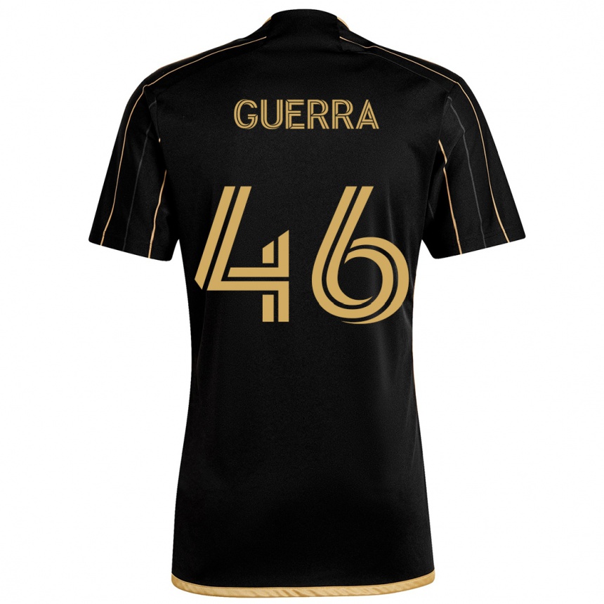 Kids Football Decarlo Guerra #46 Black Gold Home Jersey 2024/25 T-Shirt Uk