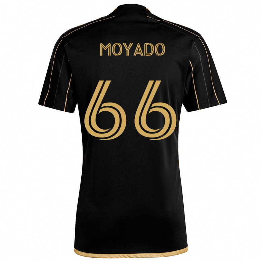 Kids Football Bryan Moyado #66 Black Gold Home Jersey 2024/25 T-Shirt Uk