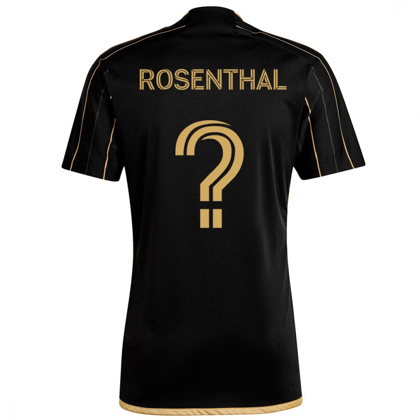 Kids Football Charlie Rosenthal #0 Black Gold Home Jersey 2024/25 T-Shirt Uk