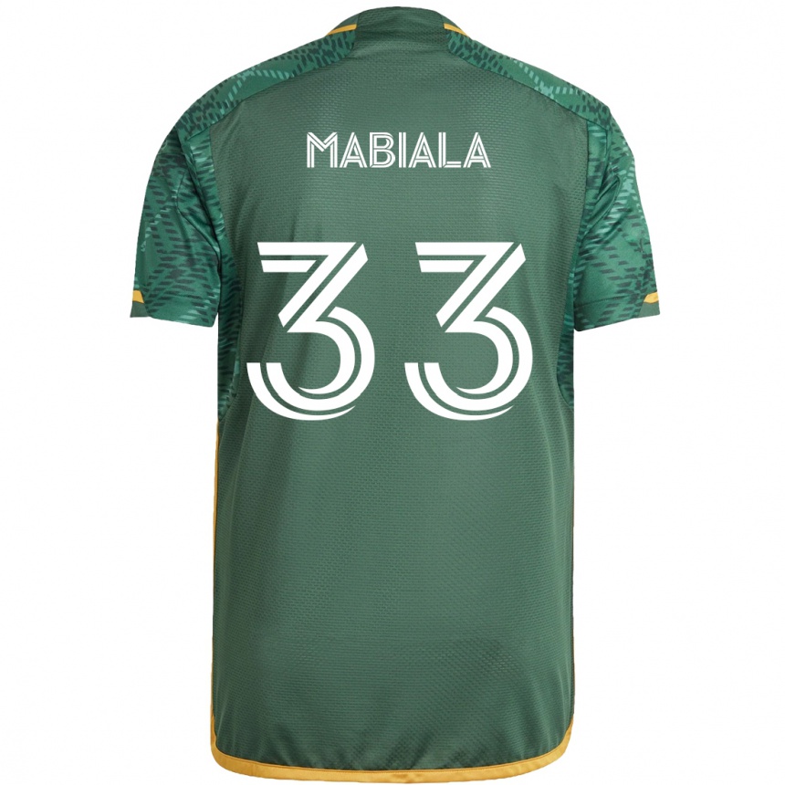 Kids Football Larrys Mabiala #33 Green Orange Home Jersey 2024/25 T-Shirt Uk