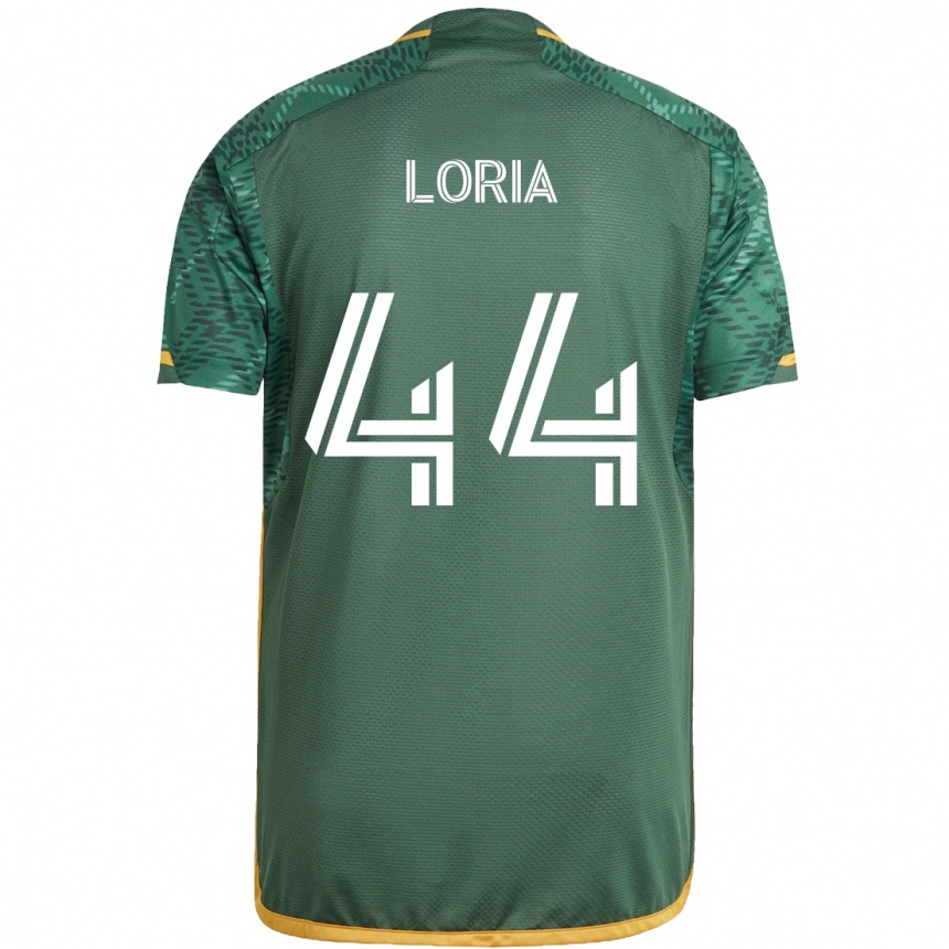 Kids Football Marvin Loría #44 Green Orange Home Jersey 2024/25 T-Shirt Uk