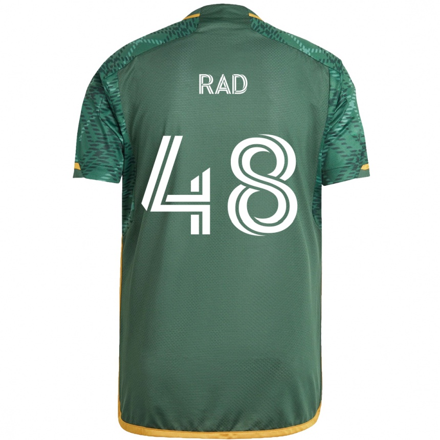 Kids Football Kaveh Rad #48 Green Orange Home Jersey 2024/25 T-Shirt Uk