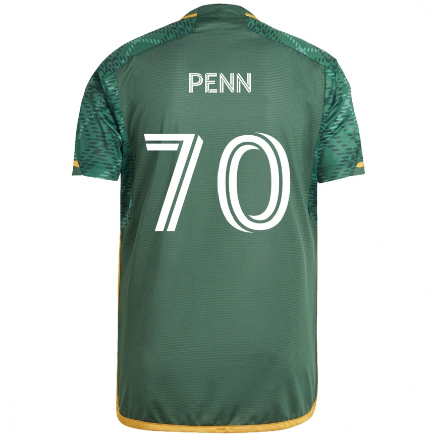 Kids Football Josh Penn #70 Green Orange Home Jersey 2024/25 T-Shirt Uk