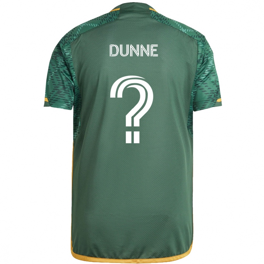 Kids Football Michael Dunne #0 Green Orange Home Jersey 2024/25 T-Shirt Uk