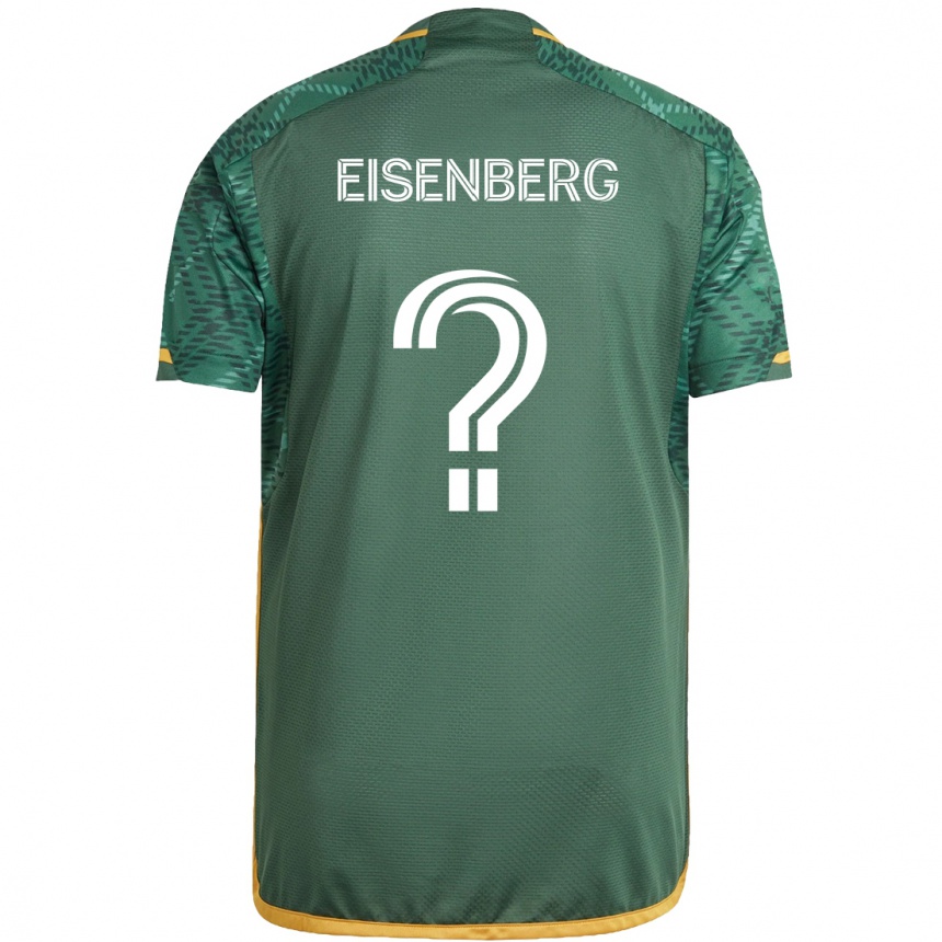 Kids Football Max Eisenberg #0 Green Orange Home Jersey 2024/25 T-Shirt Uk