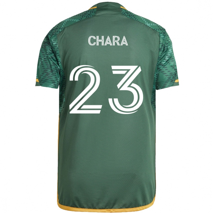 Kids Football Yimmi Chará #23 Green Orange Home Jersey 2024/25 T-Shirt Uk