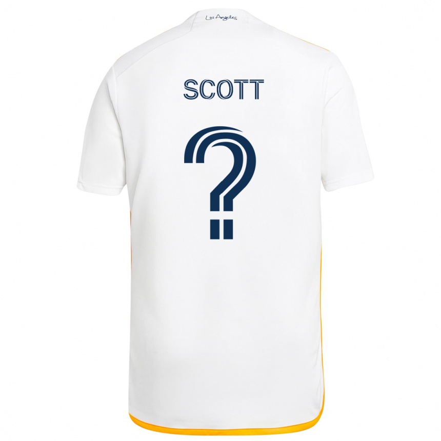 Kids Football Brady Scott #0 White Yellow Home Jersey 2024/25 T-Shirt Uk