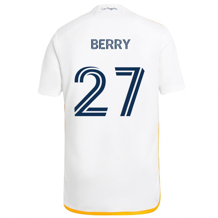 Kids Football Miguel Berry #27 White Yellow Home Jersey 2024/25 T-Shirt Uk