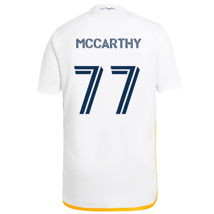 Kids Football John Mccarthy #77 White Yellow Home Jersey 2024/25 T-Shirt Uk