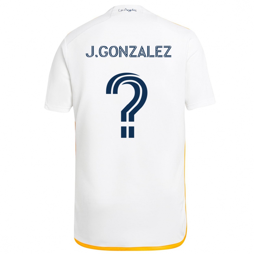 Kids Football Jesse Gonzalez #0 White Yellow Home Jersey 2024/25 T-Shirt Uk