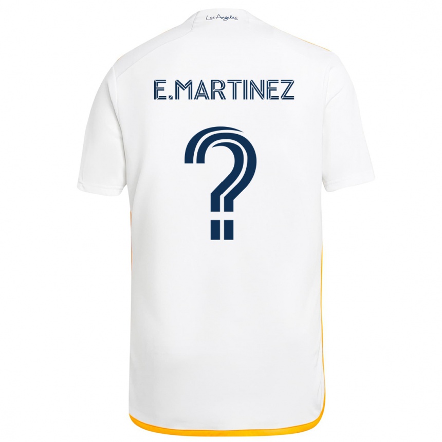 Kids Football Enrique Martinez #0 White Yellow Home Jersey 2024/25 T-Shirt Uk