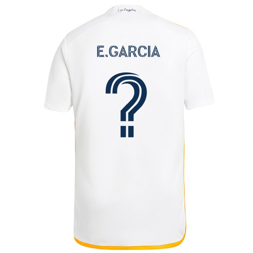 Kids Football Emiliano Garcia #0 White Yellow Home Jersey 2024/25 T-Shirt Uk