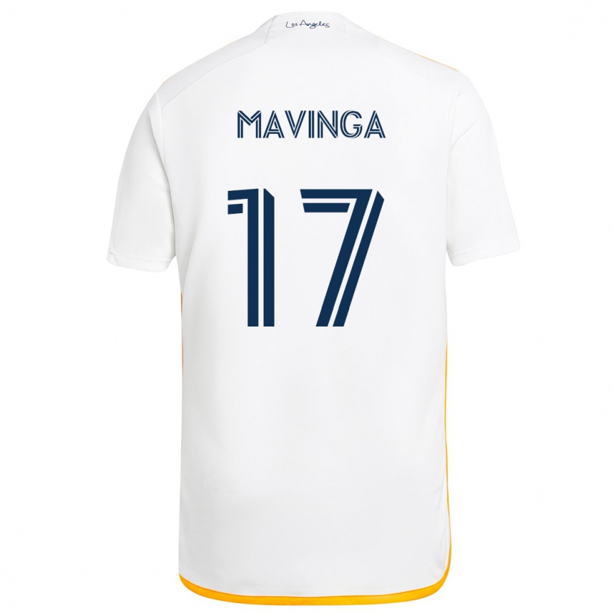 Kids Football Chris Mavinga #17 White Yellow Home Jersey 2024/25 T-Shirt Uk