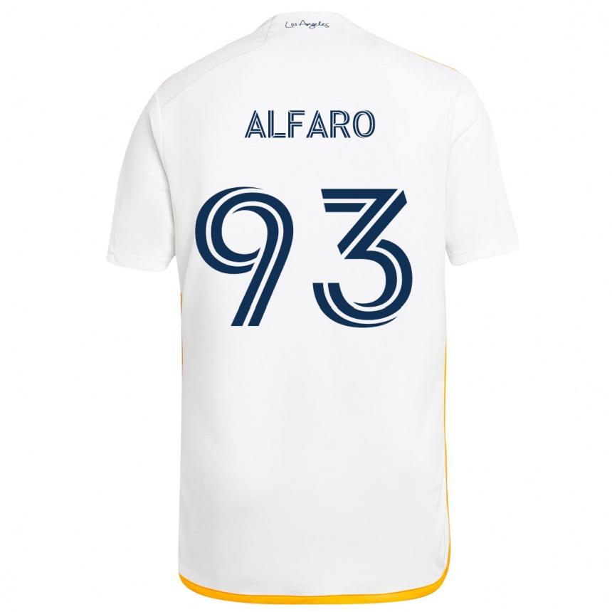 Kids Football Tony Alfaro #93 White Yellow Home Jersey 2024/25 T-Shirt Uk