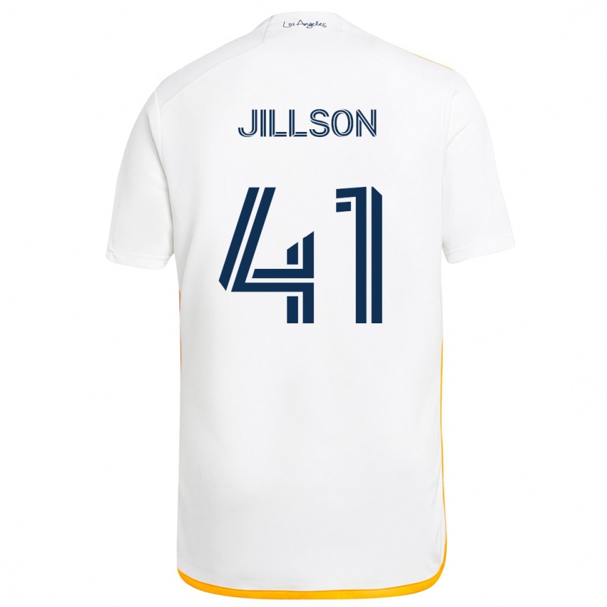 Kids Football Simon Jillson #41 White Yellow Home Jersey 2024/25 T-Shirt Uk