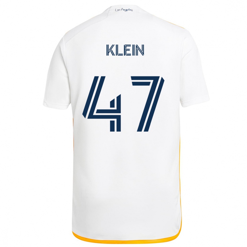 Kids Football Carson Klein #47 White Yellow Home Jersey 2024/25 T-Shirt Uk