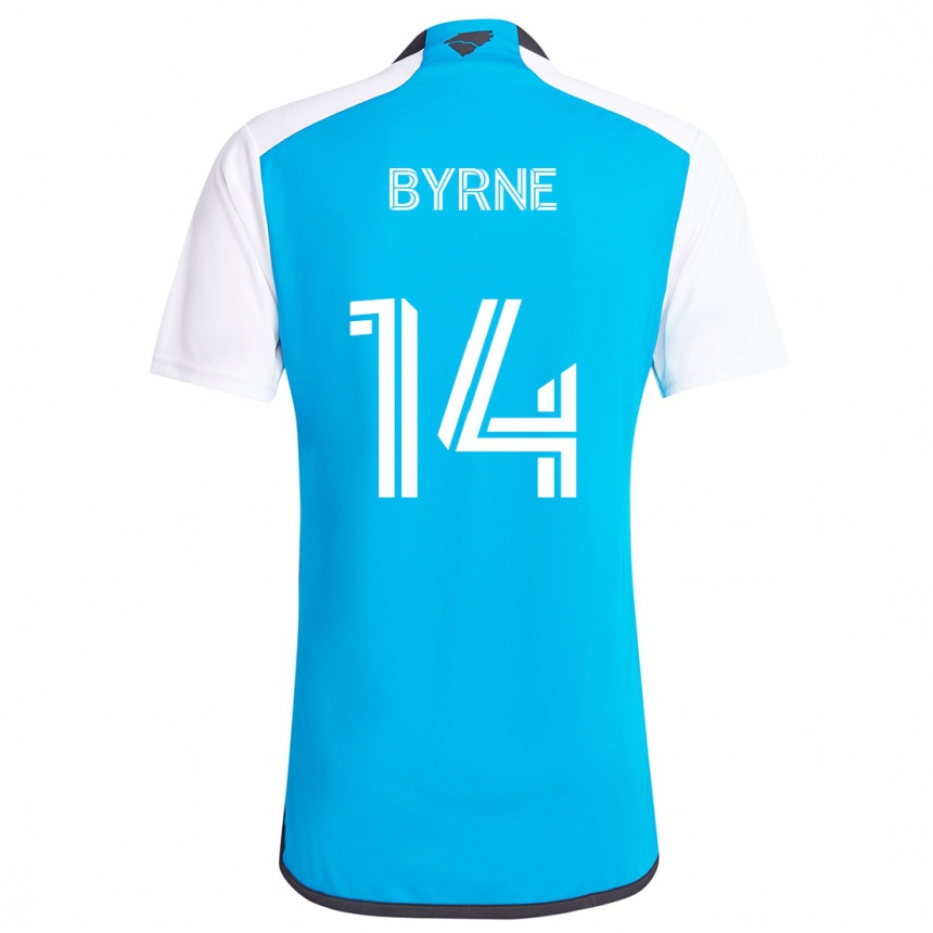 Kids Football Nathan Byrne #14 Blue White Home Jersey 2024/25 T-Shirt Uk