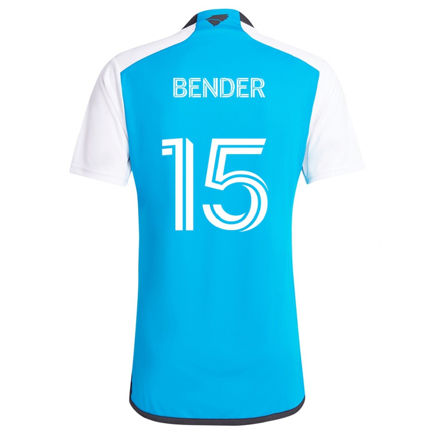 Kids Football Ben Bender #15 Blue White Home Jersey 2024/25 T-Shirt Uk