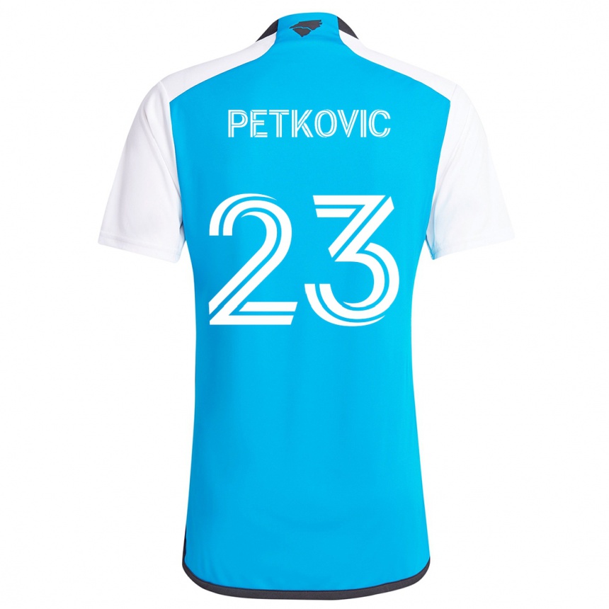 Kids Football Nikola Petkovic #23 Blue White Home Jersey 2024/25 T-Shirt Uk