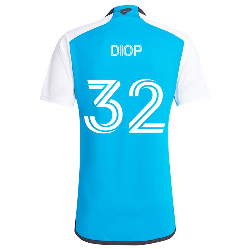 Kids Football Hamady Diop #32 Blue White Home Jersey 2024/25 T-Shirt Uk