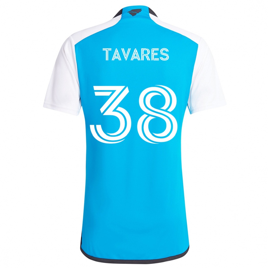 Kids Football Iuri Tavares #38 Blue White Home Jersey 2024/25 T-Shirt Uk