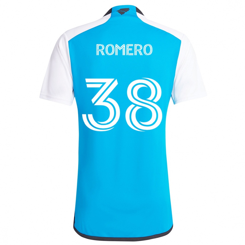 Kids Football Brian Romero #38 Blue White Home Jersey 2024/25 T-Shirt Uk