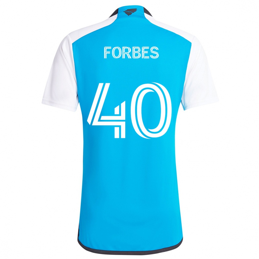 Kids Football Jahlane Forbes #40 Blue White Home Jersey 2024/25 T-Shirt Uk