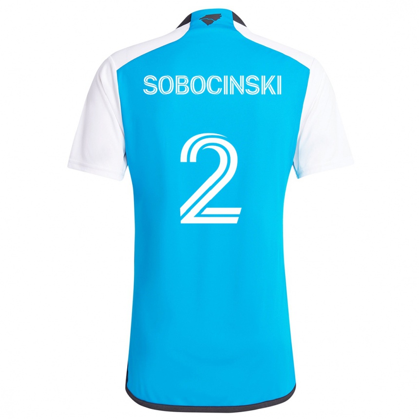 Kids Football Jan Sobocinski #2 Blue White Home Jersey 2024/25 T-Shirt Uk