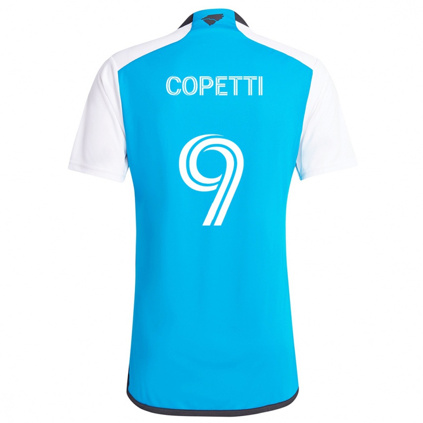 Kids Football Enzo Copetti #9 Blue White Home Jersey 2024/25 T-Shirt Uk