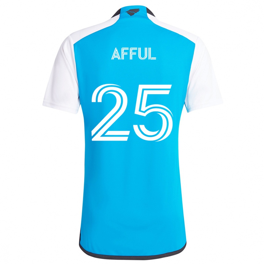 Kids Football Harrison Afful #25 Blue White Home Jersey 2024/25 T-Shirt Uk