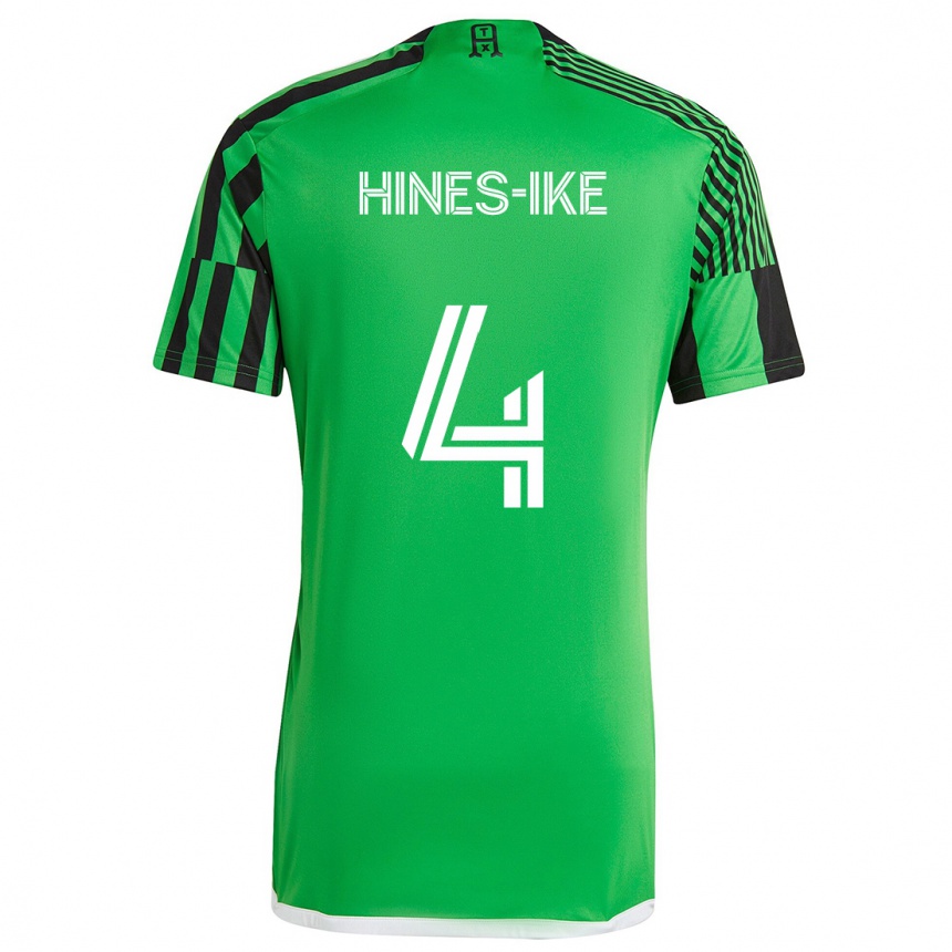 Kids Football Brendan Hines-Ike #4 Green Black Home Jersey 2024/25 T-Shirt Uk