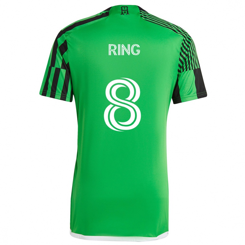 Kids Football Alexander Ring #8 Green Black Home Jersey 2024/25 T-Shirt Uk