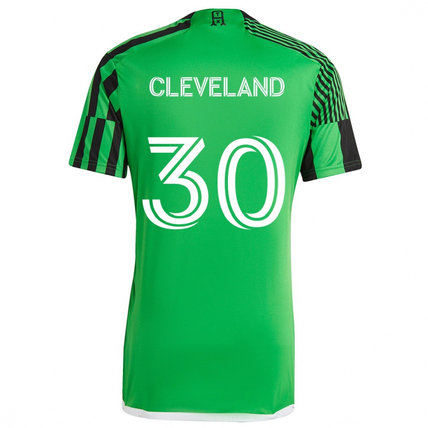 Kids Football Stefan Cleveland #30 Green Black Home Jersey 2024/25 T-Shirt Uk