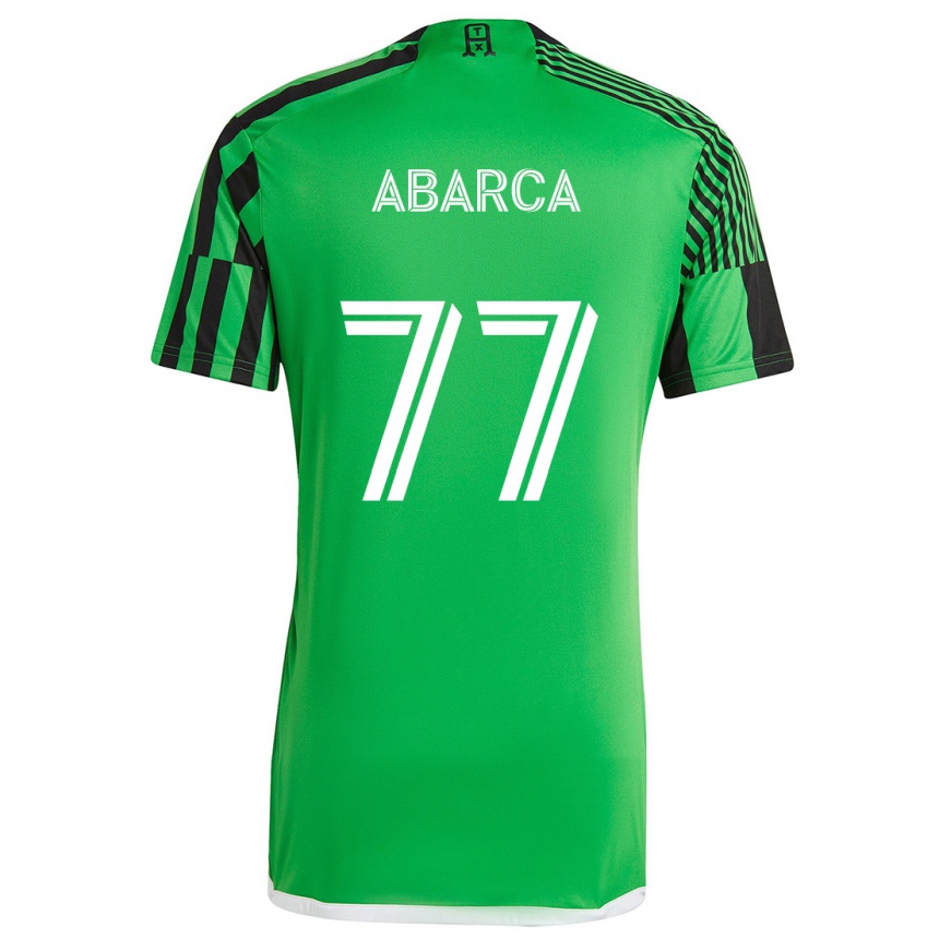 Kids Football Diego Abarca #77 Green Black Home Jersey 2024/25 T-Shirt Uk